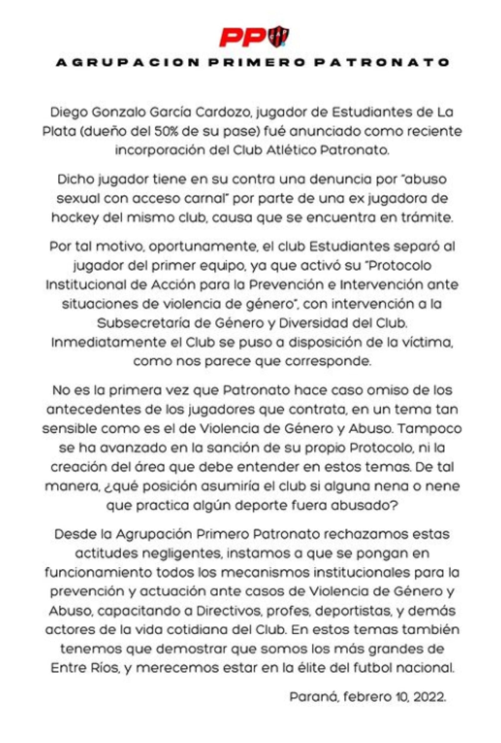 Agrupación Primero Patronato