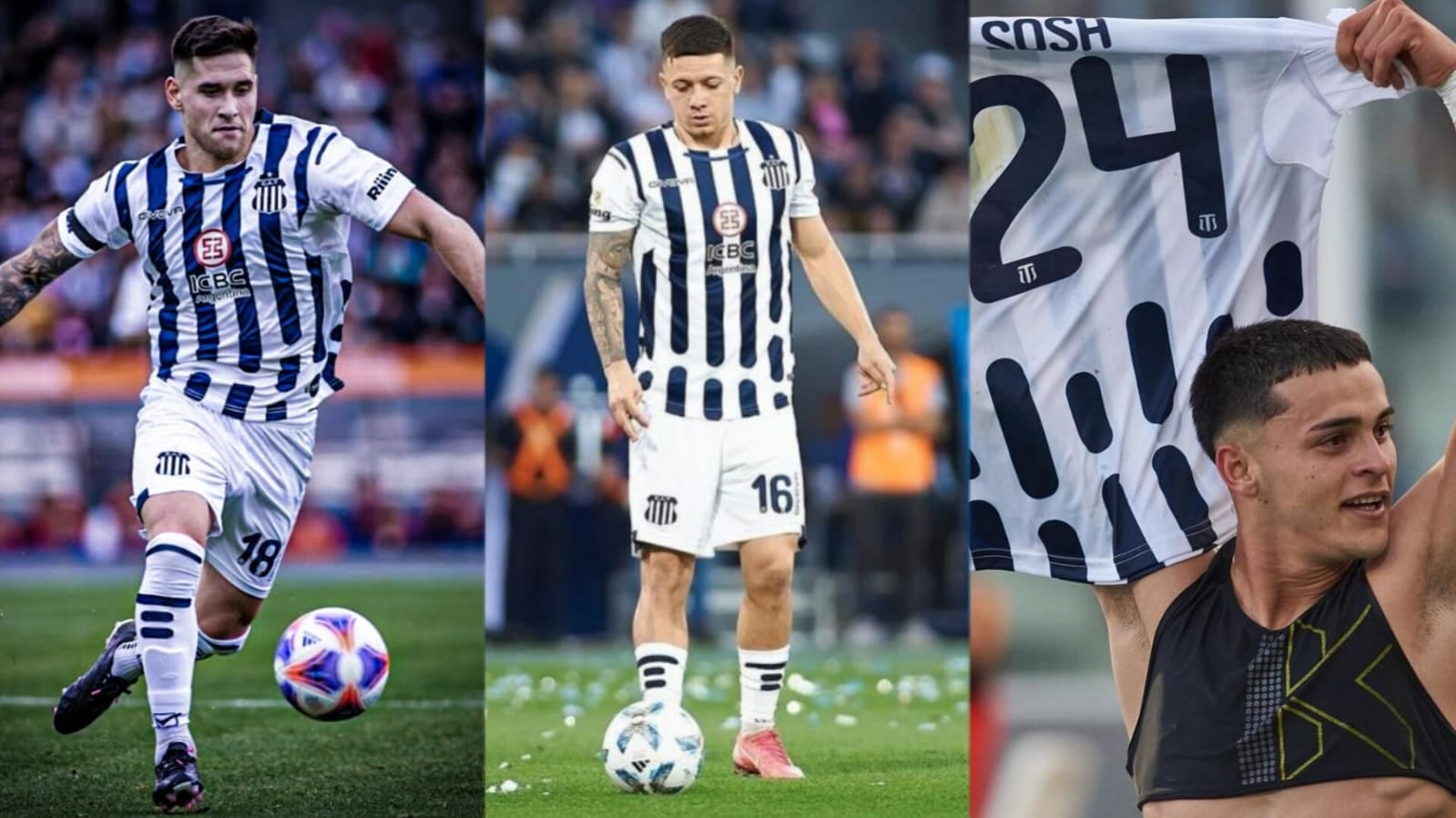 Rodrigo Villagra, Rodrigo Garro y Ramón Sosa. Tres de los jugadores más vendibles que tiene Talleres. (La Voz)