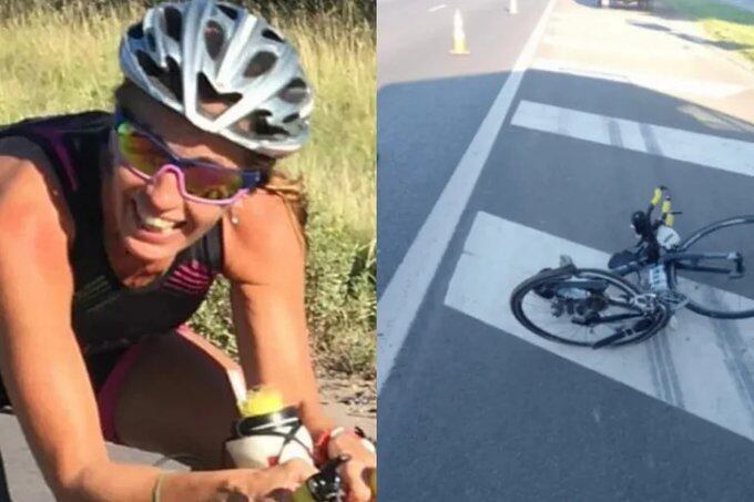 Así quedó la bicicleta de Verónica, la víctima fatal.