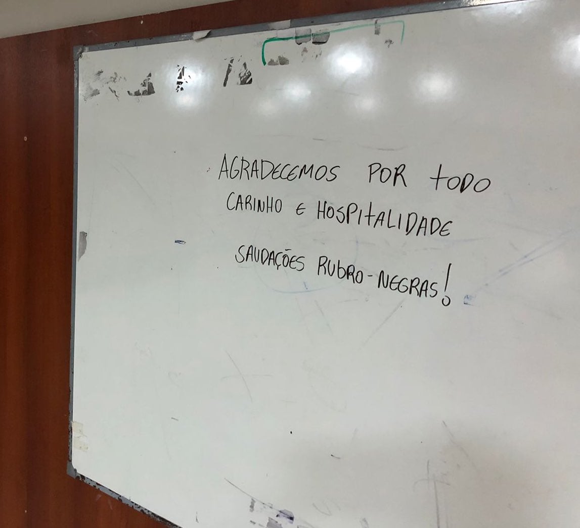 "Gracias por todo el cariño y la hospitalidad", escribieron desde Flamengo.