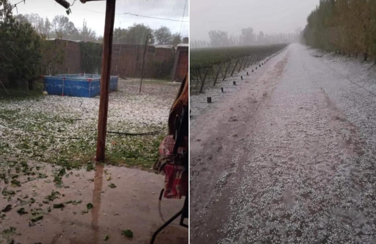 Granizo en el Este mendocino