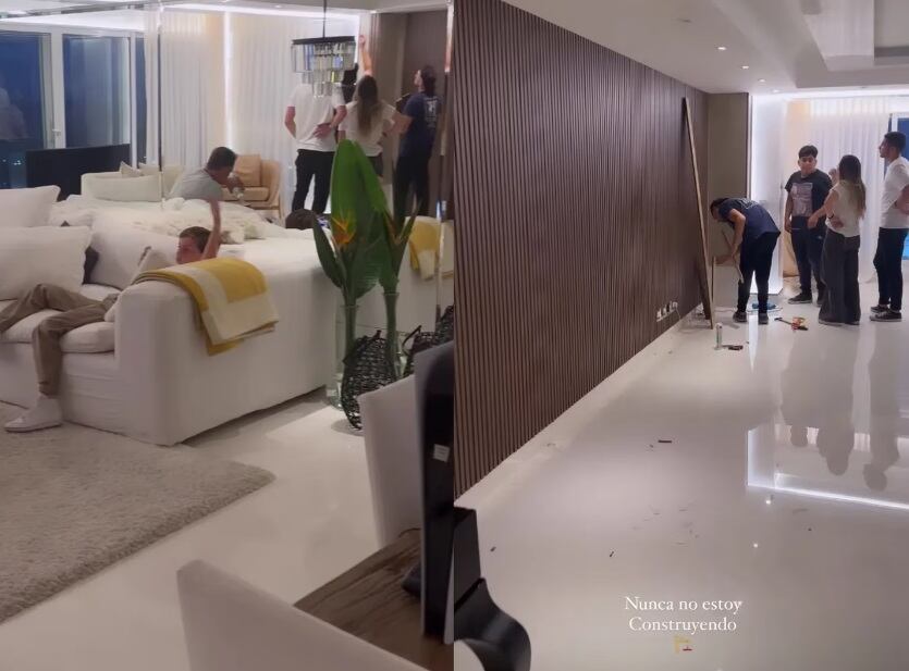 Wanda Nara mostró las remodelaciones que está realizando en su propiedad ubicada en Núñez. / Foto: Instagram