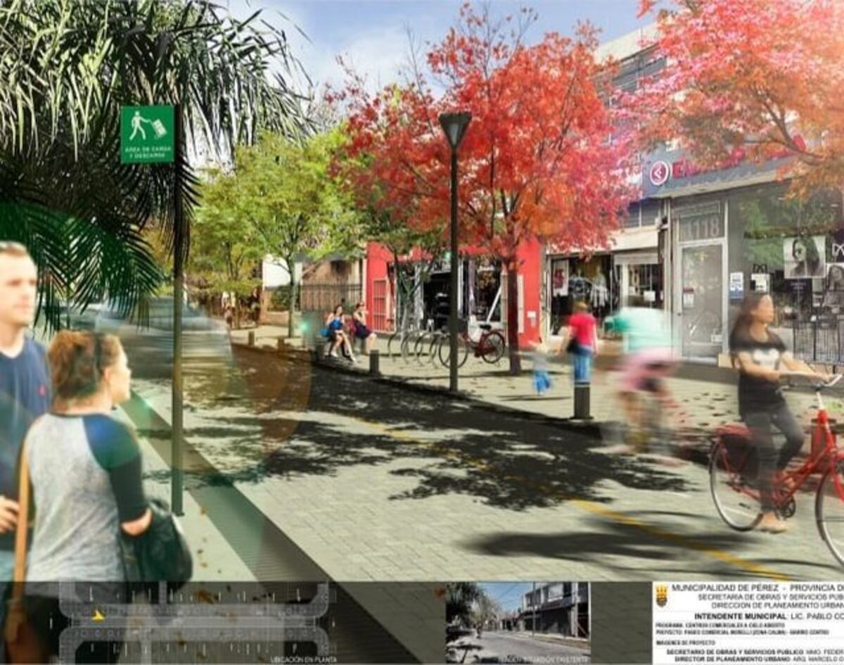 Centros comerciales a cielo abierto en Pérez: la primer “zona calma” será calle Morelli