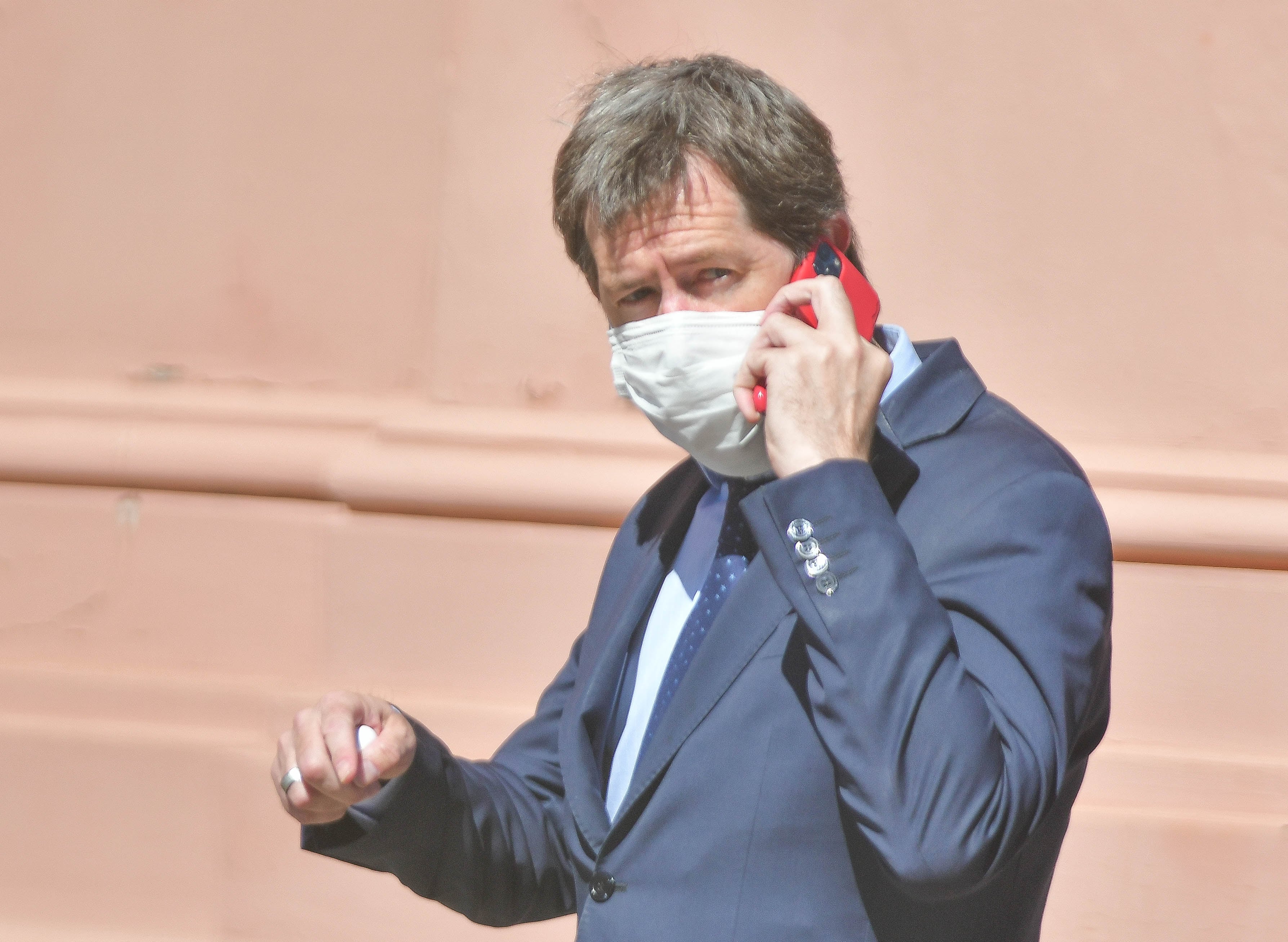 Juan Pablo Biondi vocero presidencial en Casa Rosada Foto Federico Lopez Claro