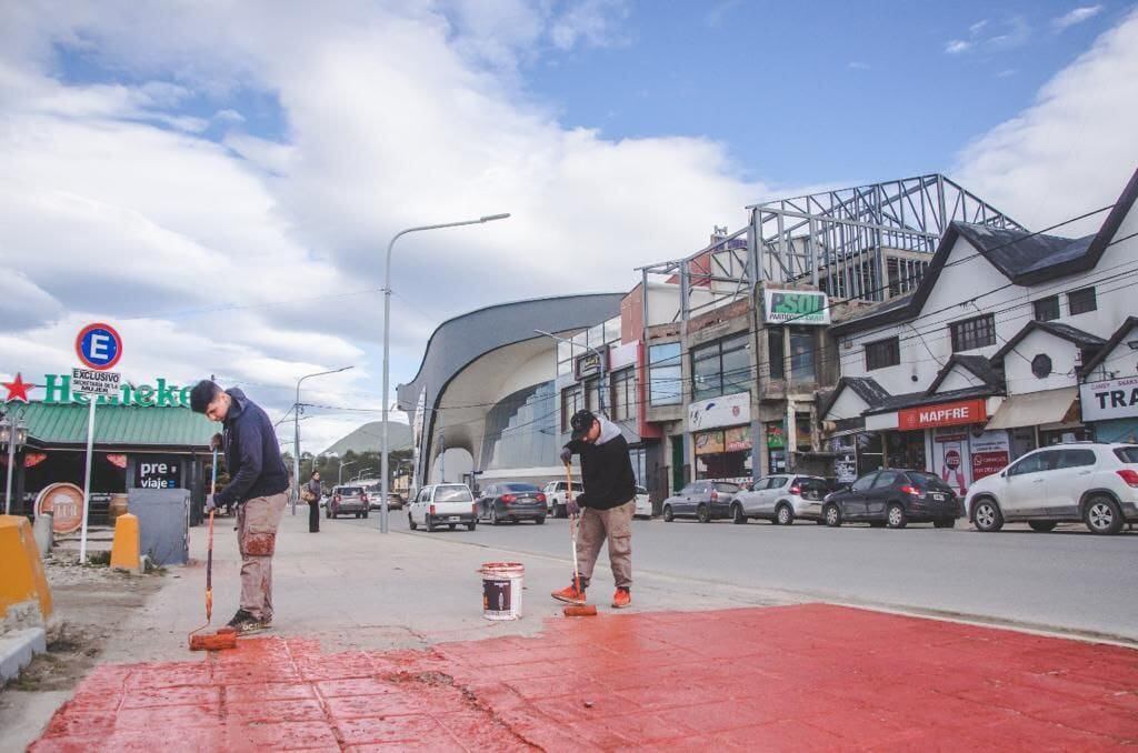 Puesta en valor de infraestructura urbana en arterias céntricas de la ciudad.