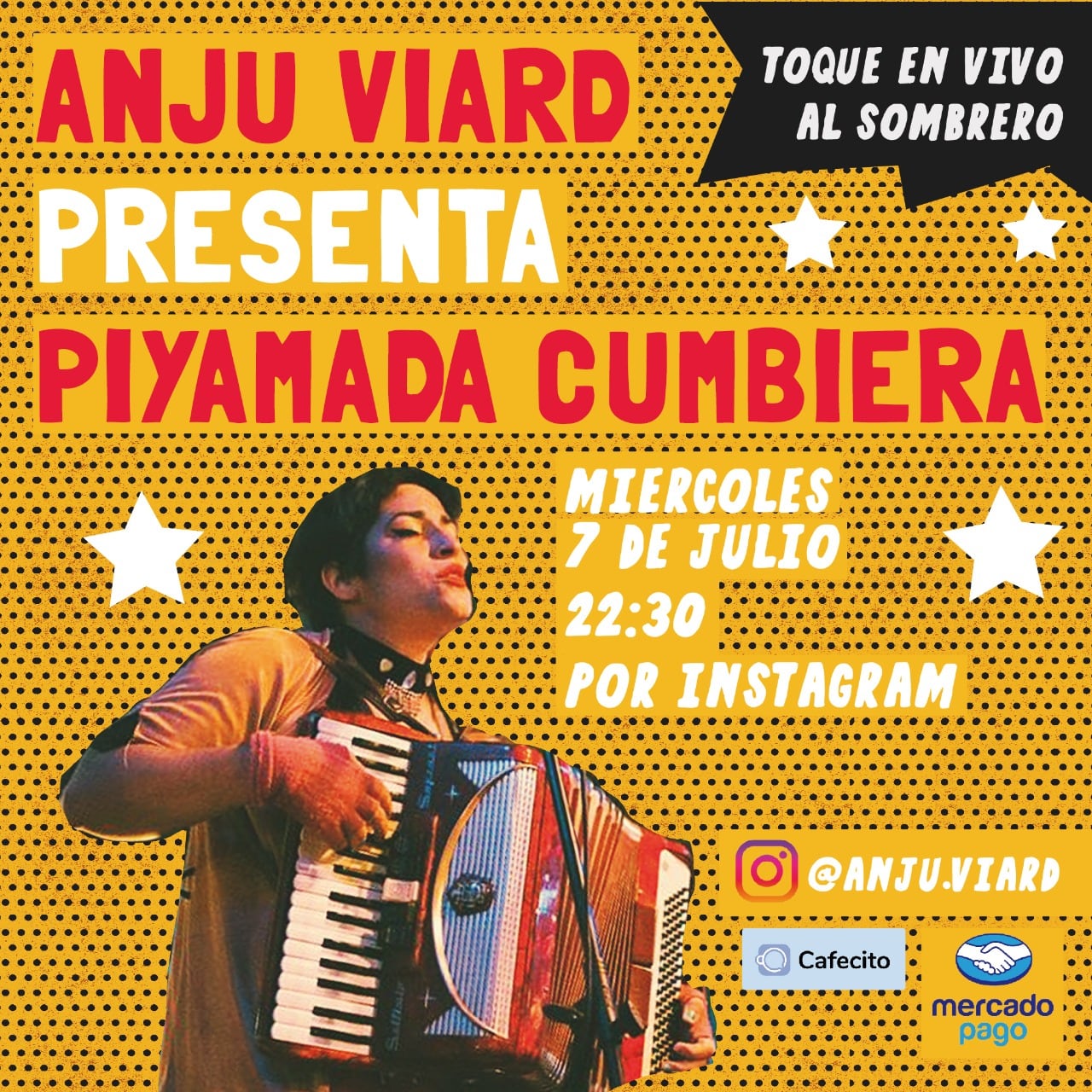 El flyer del evento de Anju.