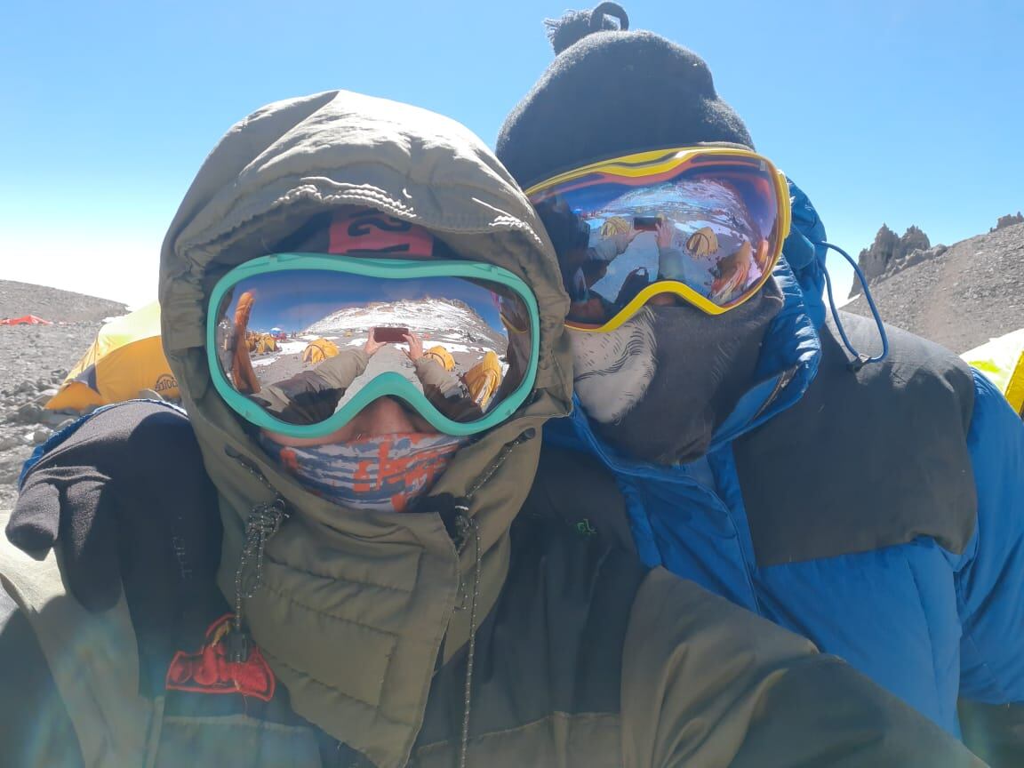 Hazaña de una familia de Villa Mercedes en el Aconcagua