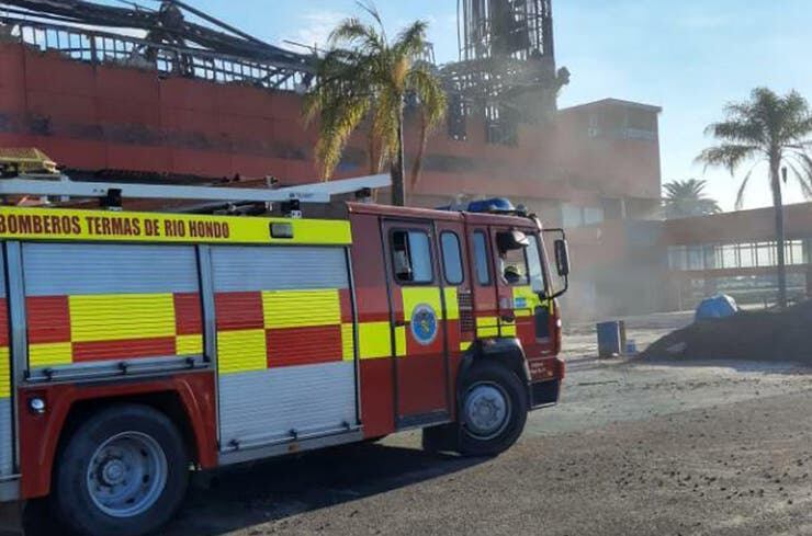 Lo que dejó el incendio del autódromo de Termas de Rio Hondo.