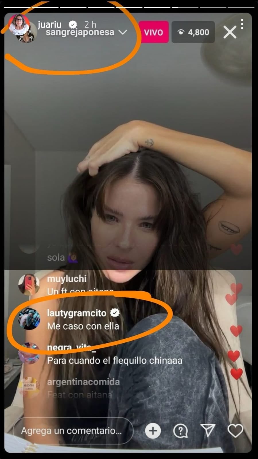 China Suárez y Lauty Gram en Instagram (Captura de pantalla)