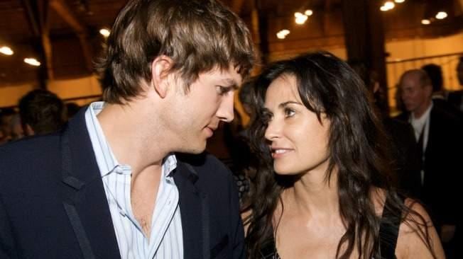 Ashton Kutcher y Demi Moore.