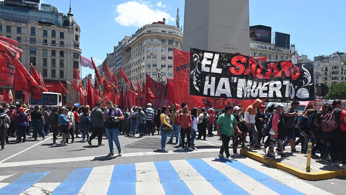 La manifestación de este martes.