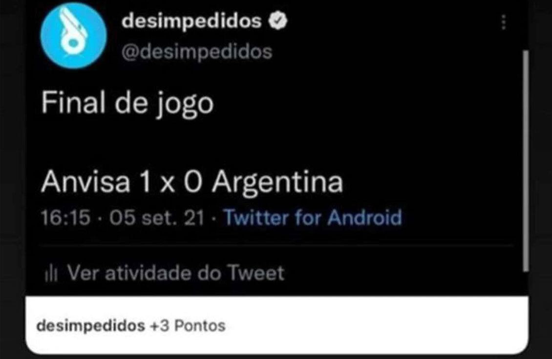 La burla de Richarlison en su cuenta de Instagram sobre la suspensión de Brasil-Argentina en San Pablo. (@richarlison)