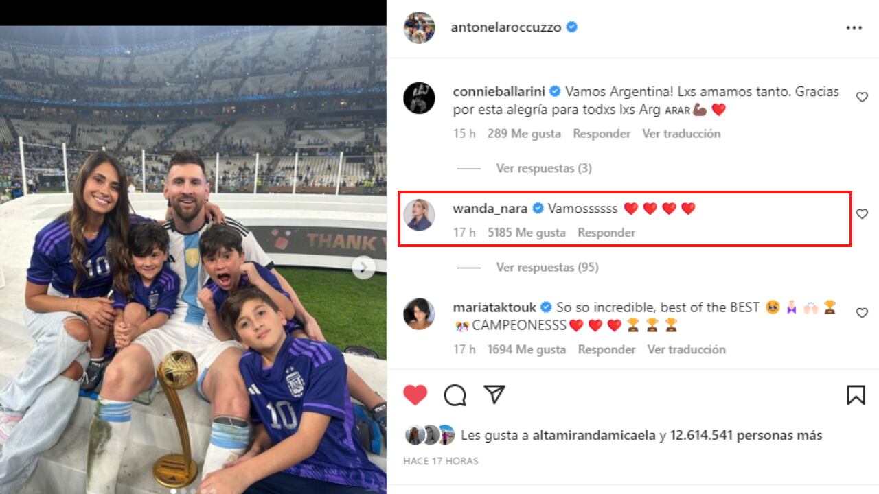 El comentario de Wanda.