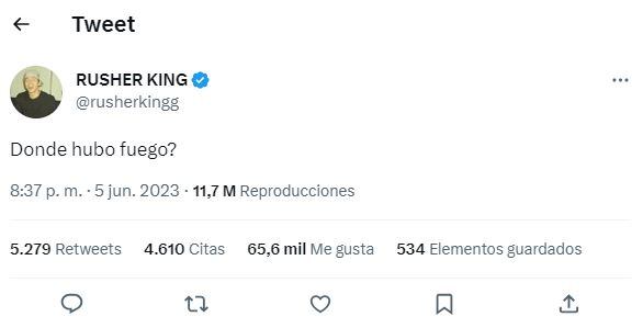 El tweet de Rusherking