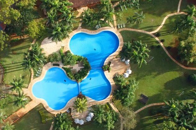 Una de las piscinas del Iguazú Grand