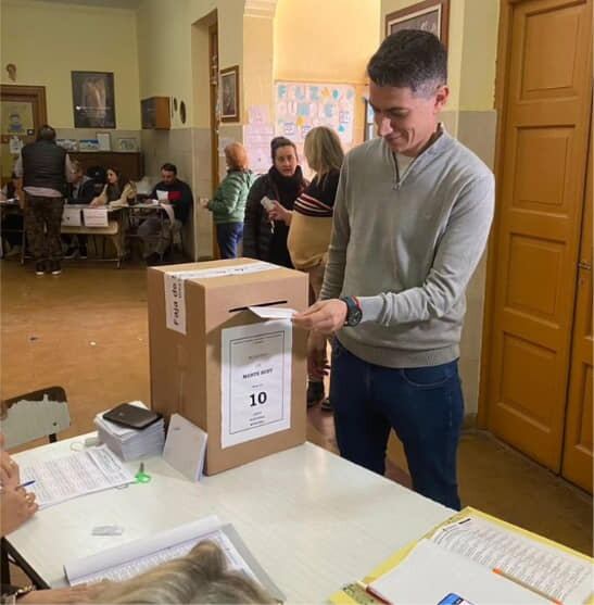 Pablo Massei, hijo del actual ministro de Desarrollo Social de Córdoba. Es candidato por el sello “Juntos Somos Monte Buey”.