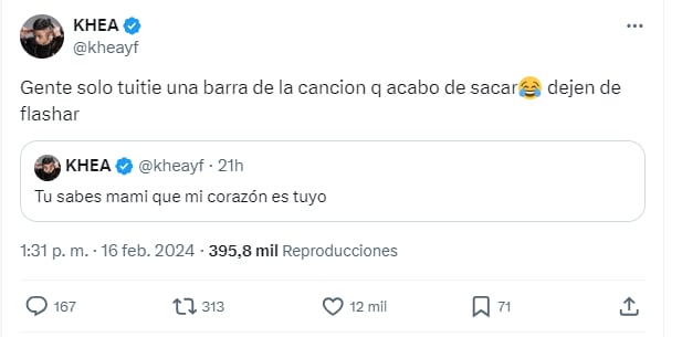 La palabra de Khea después de que lo acusaran de tirarle indirectas a Nicki Nicole