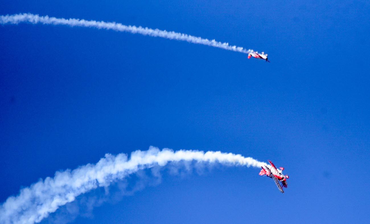 Acrobacias aéreas.