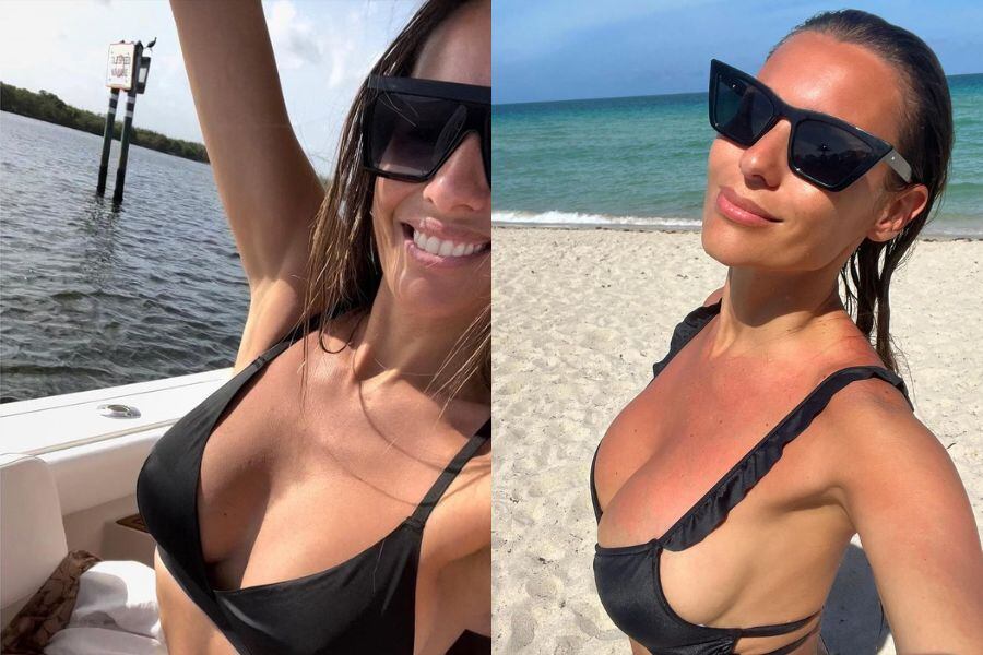 Pampita lució diferentes modelos de bikini