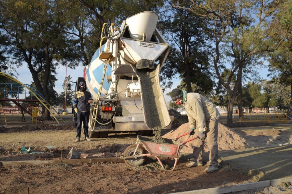 Obras en el Parque Romero de Arroyito