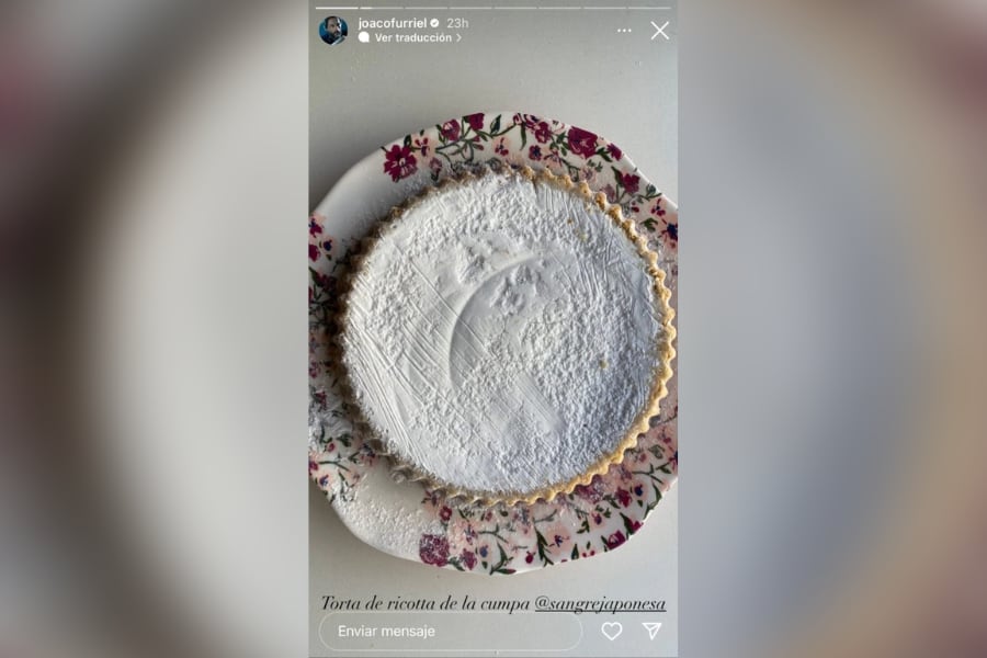 La China Suárez le cocinó una torta a Joaquín Furriel y lo dejó sin palabras.