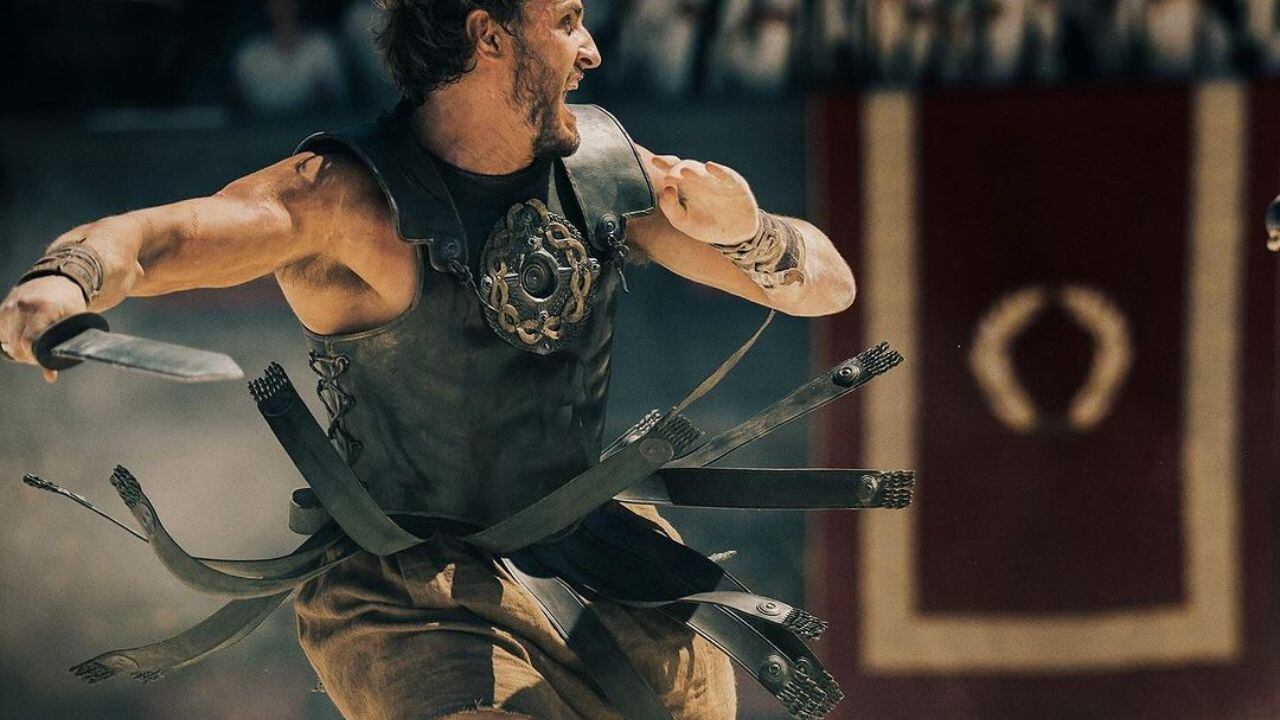 Imágenes de Paul Mescal como Lucius Verus en Gladiador 2