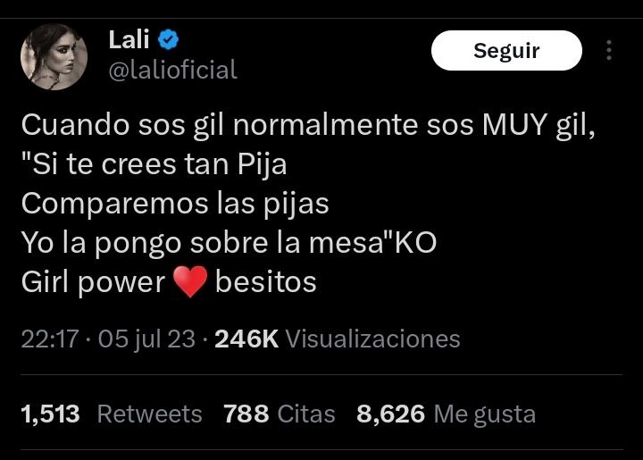 Lali Espósito y Cazzu destrozaron a Coscu en Twitter