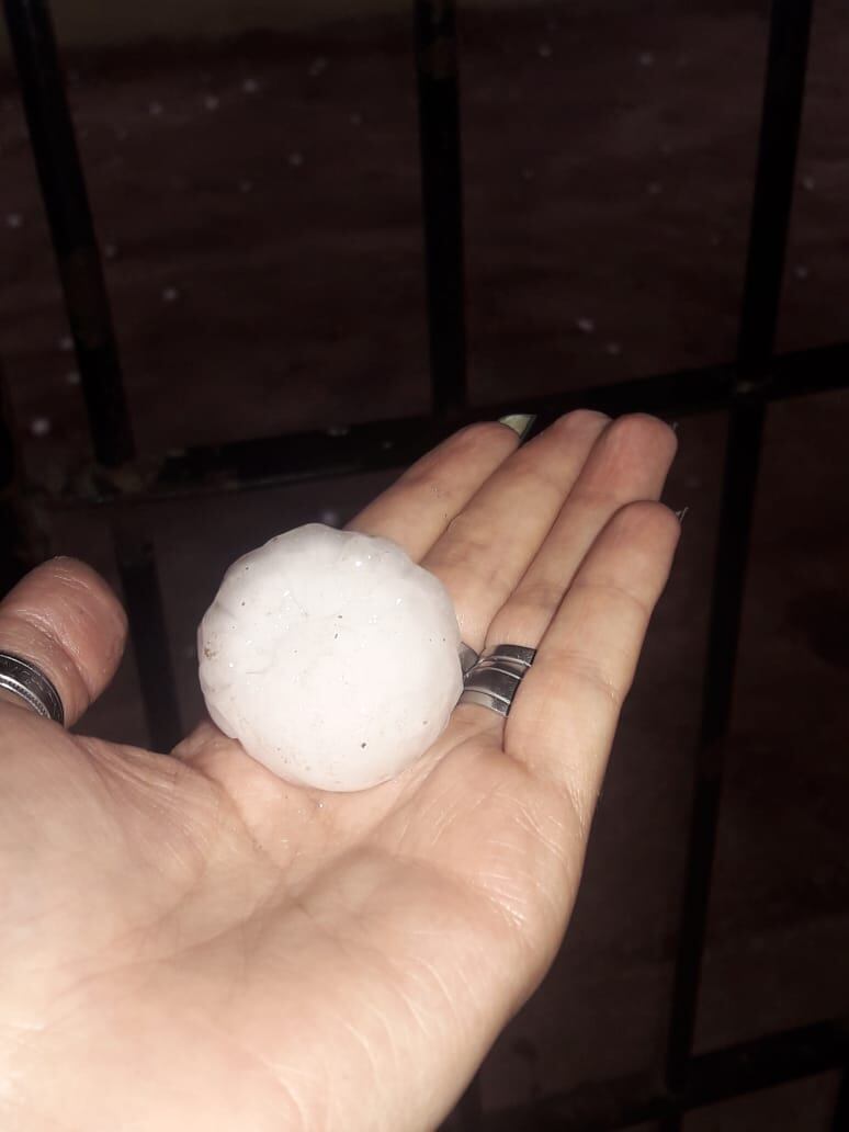 Granizo en San Martín.