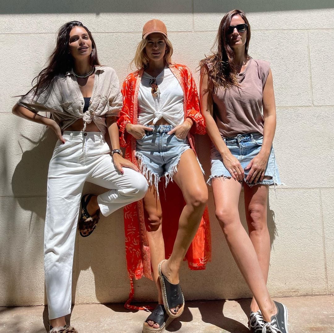 Zaira Nara con Paula Chaves y Mery del Cerro el día de la supuesta separación con Jakob Von Plessen.