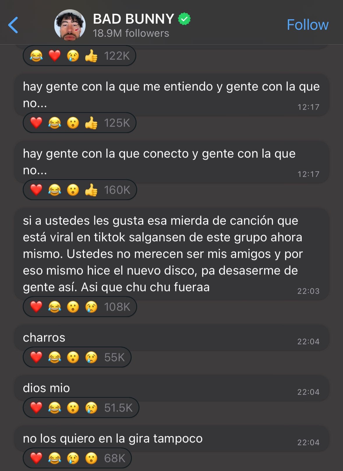 El verdadero conejo malo: la furia de Bad Bunny tras escuchar la canción creada con IA que es viral en TikTok