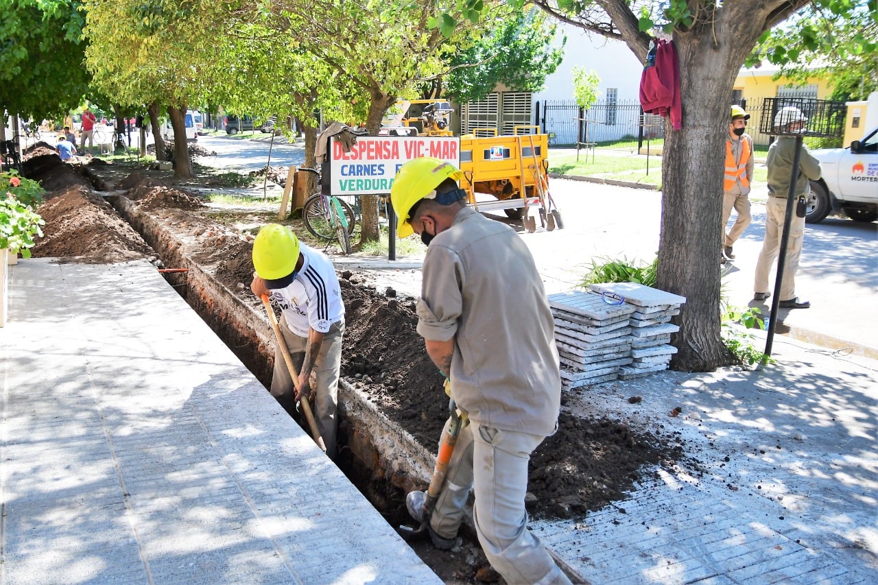  Hay más de 7500 metros de red domiciliaria hecha. (Municipio de Morteros)