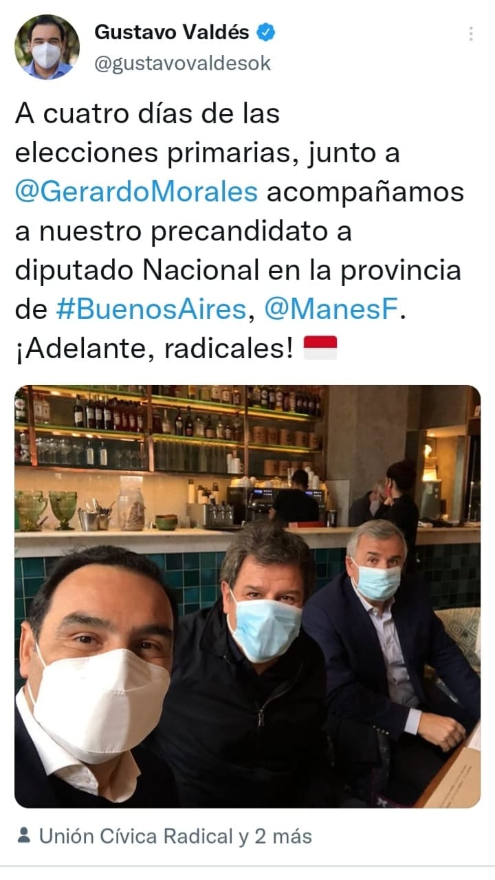 El gobernador correntino le da impulso a las figuras de la UCR nacional.