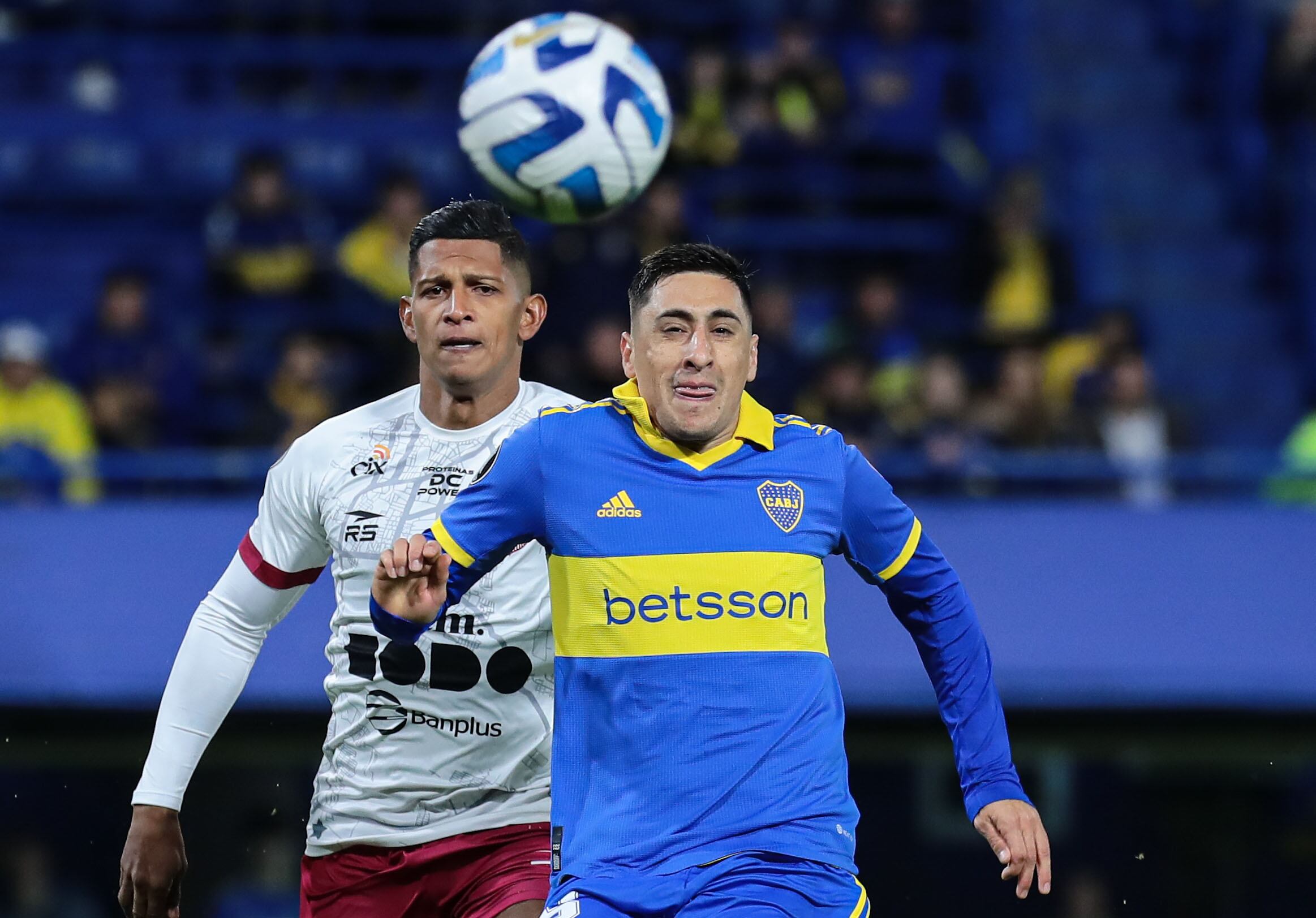 Boca en su partido ante Monagas, por Copa Libertadores en La Bombonera. (Fotobaires).