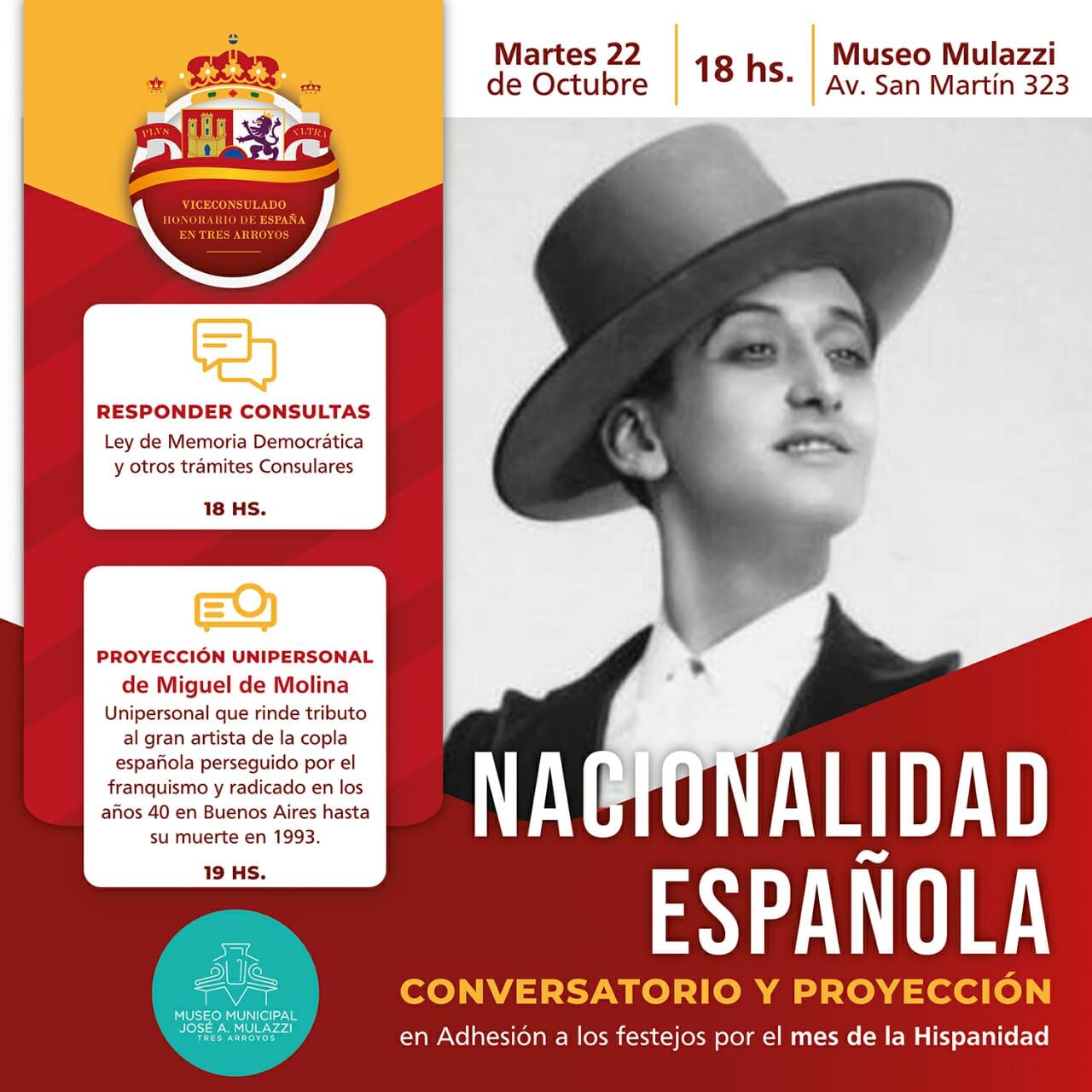 Conversatorio y Proyección sobre la Identidad Española en el Museo Mulazzi