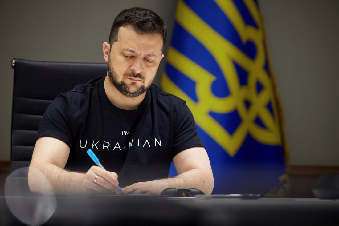 El presidente ucraniano, Volodimir Zelensky, tendrá la primera comunicación telefónica con Alberto Fernández. Foto: Prensa Presidencial de Ucrania.