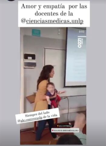 Alejandra Contreras, la docente que busca acompañar y visibilizar la maternidad mientras se estudia.