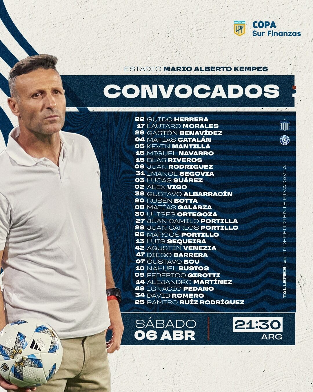 Talleres va con equipo alternativo en la penúltima fecha de Copa de la Liga.