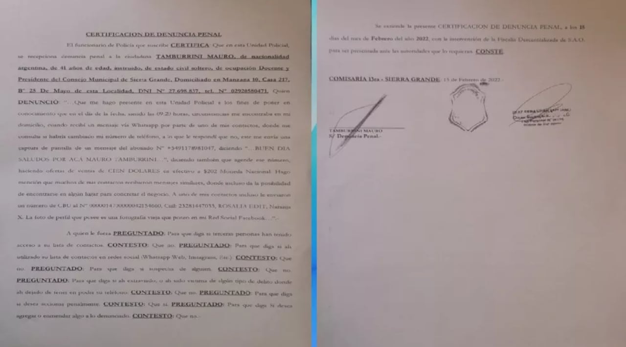 Un hombre denunció ante la Policía de Sierra Grande que un delincuente le robó la identidad virtual.