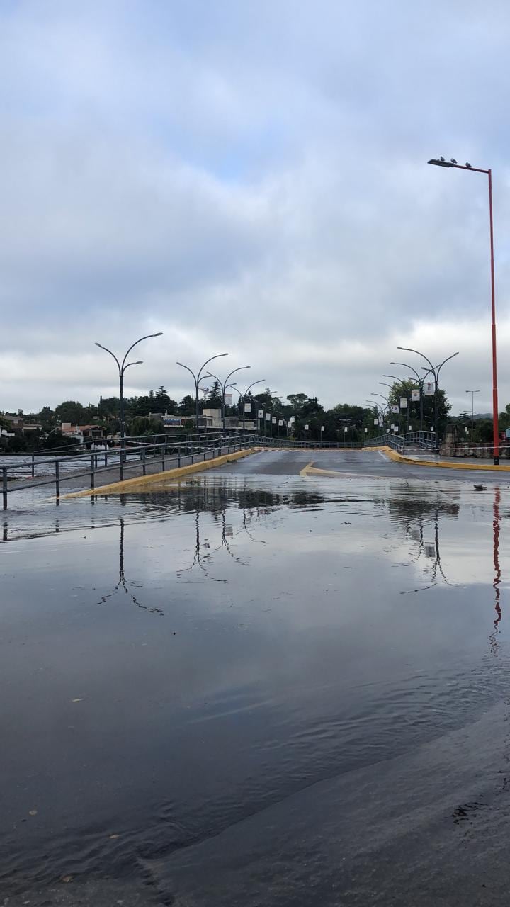 Creciente en el río San Antonio.