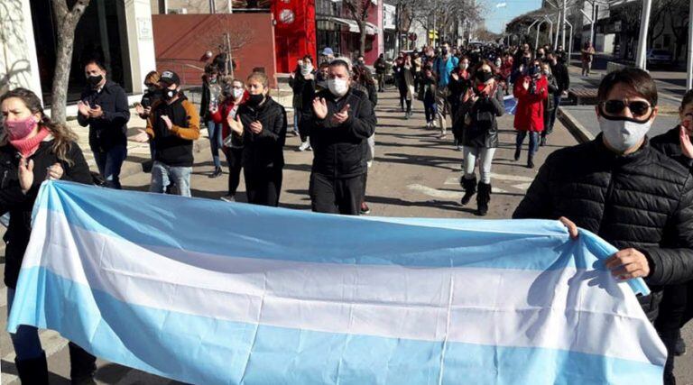 Protesta de comerciantes en Santa Rosa (Diario Textual)