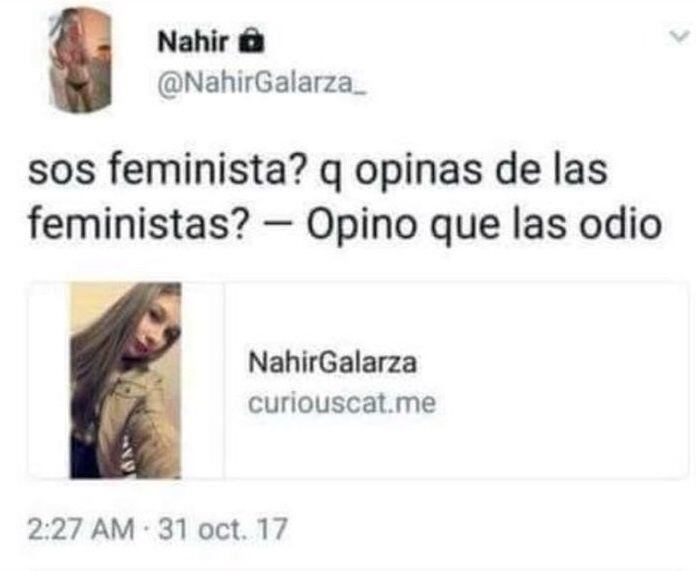 La respuesta de Nahir Galarza sobre el feminismo