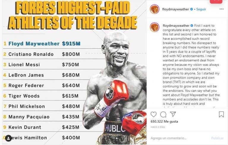 Floyd Mayweather. (Instagram)