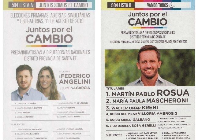 Se conocieron las boletas de los candidatos santafesinos a las internas legislativas