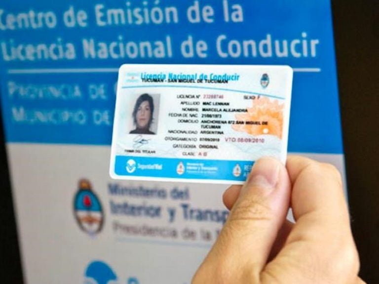 Licencia de conducir.