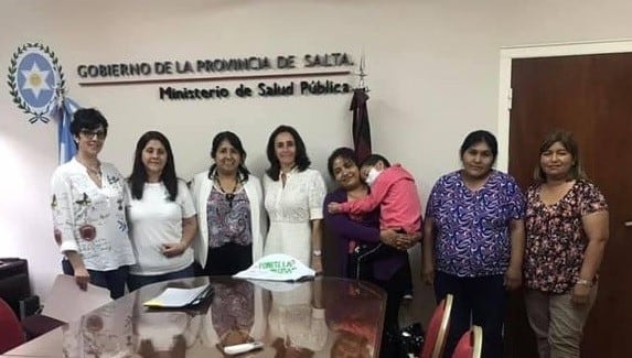 Carlitos fue recibido por la ministra de Salud