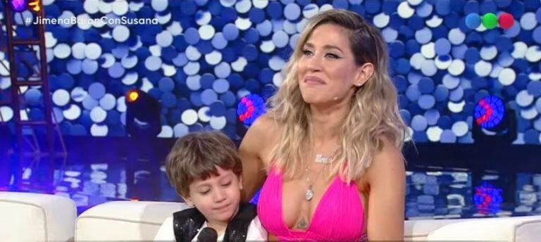 Jimena Barón visitó el living de Susana Giménez