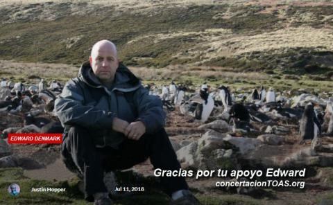 Edward Denmark, excombatiente en Malvinas por la corona británica