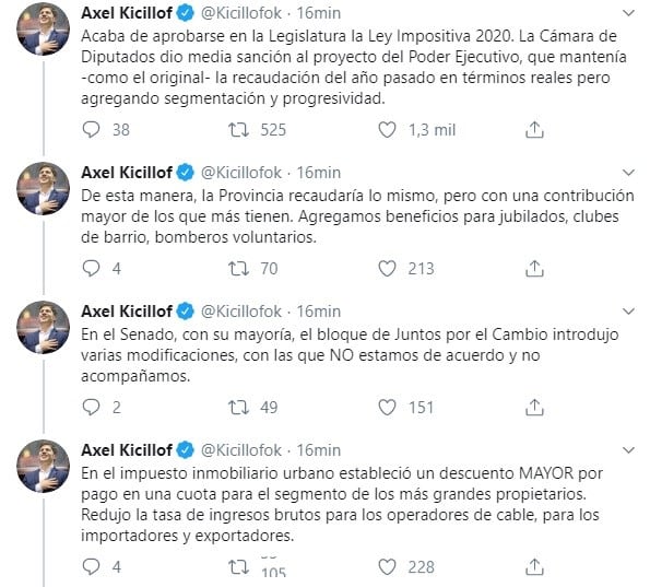 Descargo de Kicillof. (Twitter: @Kicillofok)