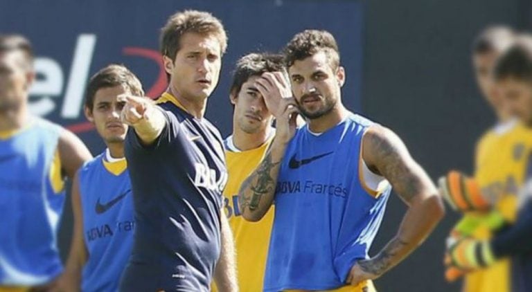 Daniel Osvaldo y Guillermo Barros Schelotto en Boca (Foto: web)