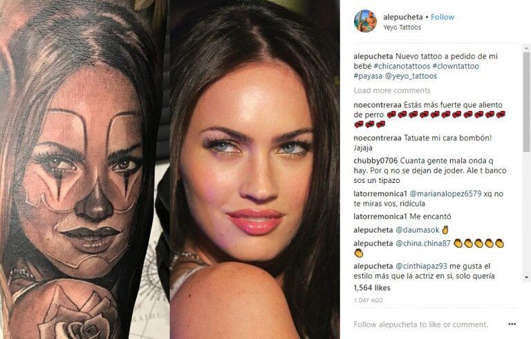 El nuevo tatuaje de Pucheta. (Foto: Instagram)